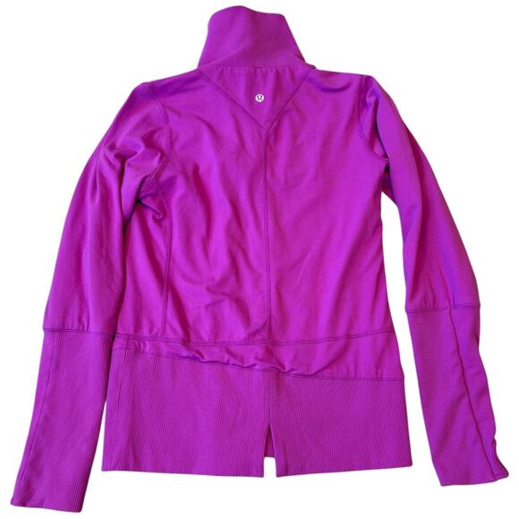 EUC LULULEMON Raja Reversible Purple Jacket Yoga Thumbhole Luon Mesh Full Zip 4 - Picture 3 of 7